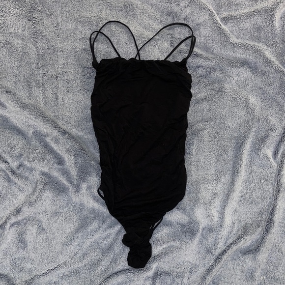 Verdusa Strappy Backless Bodysuit - Black - Picture 4 of 6